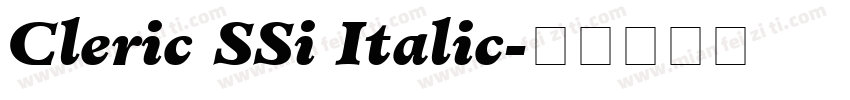 Cleric SSi Italic字体转换